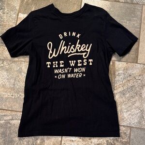 Dingo Black Graphic Tee with Cream Print